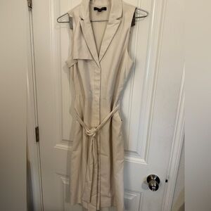 Banana Republic Beige Sleeveless Midi Dress